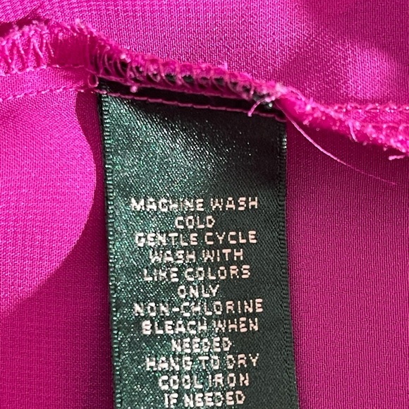 RALPH LAUREN FUCHSIA SLEEVELESS BLOUSE SZ 2X - Picture 10 of 10